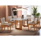 Sala de Jantar Patros 180CM 6 Cadeiras Bella Gold Moderna