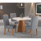 Sala de Jantar Piece C/4 Cad Iza Mel/Blonde/Cinza