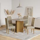 Sala De Jantar Robusta 90cm Com 4 Cadeiras
