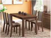 Sala de Jantar Rosa Tampo Madeira com 4 Cadeiras Madesa Sala de Jantar Rosa Tampo Madeira com 4 Cadeiras Madesa