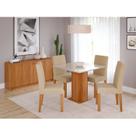 Sala de Jantar Sophia Tp Mdf/vidro com 4 Cadeiras Maia