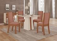 Sala de Jantar Sorrento com 4 Cadeiras Acolchoadas Vicenza 100 MDF