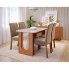 Sala de Jantar Valentina 130cm com 4 Cadeiras Fernanda Wood