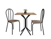 Sala Jantar/Cozinha Juliete 4L 2 Cad Carvalho/Chumbo