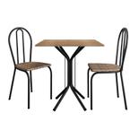 Sala Jantar/Cozinha Juliete 4L 2 Cad Carvalho/Preto