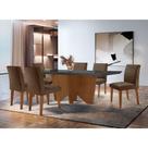 Sala Jantar Evora Canto 6 Cad Grecia Rufato Veludo Marrom