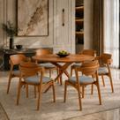 Sala Jantar Maciça Luxo 06 lugares Palermo - Essenza Móveis Sala Jantar Maciça Luxo 06 lugares Palermo - Essenza Móveis