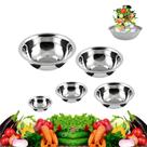 Saladeira cojunto 5 tigelas inox multiuso cozinha potes