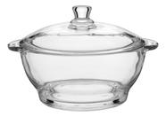 SALADEIRA COM TAMPA VIDRO 1L 12x19x19cm TRANSPARENTE BOWL TIGELA