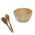 Saladeira de Bambu com 19cm acompanha pegadores - Ecologica