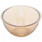 Saladeira de Cristal Pearl Âmbar 21x12cm