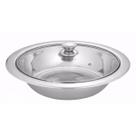 Saladeira Em Inox Com Tampa De Vidro 35cm Importado Premium Saladeira Em Inox Com Tampa De Vidro 35cm Importado Premium