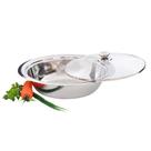 Saladeira em Inox com Tampa de Vidro 35CM