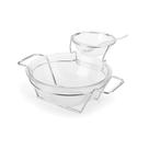 Saladeira Forma Andrea com molheira e colher: Elegância e praticidade para servir saladas 3 Litros