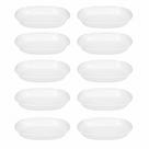 Saladeira Oval Melamina 30cm Branca Resistente Kit 10 Un Saladeira Oval Melamina 30cm Branca Resistente Kit 10 Un