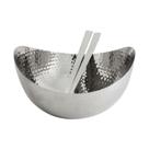 Saladeira Redonda com Pegadores Inox 25x10 cm Diplomat