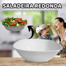 Saladeira Redonda Melamina 15cm Grande Branca Resistente Vasilha Cozinha