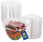 Saladeiras de plástico descartáveis Smygoods com tampas herméticas de 1,4 L
