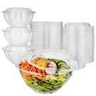 Saladeiras descartáveis para armazenar 950 ml em sua casa com tampas (50 unidades)