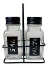 Saleiro C/paliteiro De Mesa De Vidro C/2 Pcs 100ml + Suporte Saleiro C/paliteiro De Mesa De Vidro C/2 Pcs 100ml + Suporte
