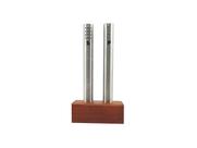 Saleiro e Pimenteiro Porta Condimentos Aço Inox Com Base Suporte Em Madeira MDF Para Cozinha Restaurante Saleiro e Pimenteiro Porta Condimentos Aço Inox Com Base Suporte Em Madeira MDF Para Cozinha Restaurante