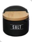 Saleiro Manhattan Bambu e Porcelana Preta 290ml Haüskraft