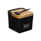 Saleiro Manhattan Em Porcelana Com Tampa De Bambu Premium