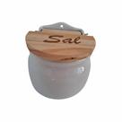 Saleiro parede 1 kg porcelana branco gelo