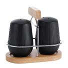 Saleiro/pimenteiro Oasis Preto 90ml 3 Peças