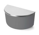 Saleiro Plástico de Bancada 1Kg com Tampa de Aço Inox Forma