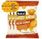 Salgadinho de Milho e Quinoa Belive Zero Glúten Zero Lactose Queijo Nacho contendo 3 pacotes de 35g cada