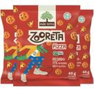Salgadinho Zooreta Mãe Terra Pizza contendo 3 pacotes de 45g cada