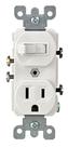 Salida eléctrica combinada Leviton 109-05225-WSP con interruptor 15A 120V Salida eléctrica combinada Leviton 109-05225-WSP con interruptor 15A 120V