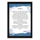 Salmo 23 em Quadro Decorativo Flores azuis Decoração em Fé