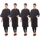 Salon Client Gown Robes Cape PERFEHAIR, pacote com 4 pretos