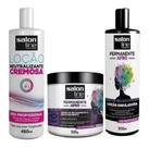Salon line afro permanente locao onduladora / locao neutralizante / creme relaxamento Salon line afro permanente locao onduladora / locao neutralizante / creme relaxamento