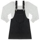 Salopete c/ Blusinha Juvenil Look Jeans Black