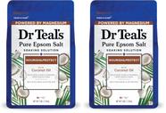Salt Soak Dr. Teal's Nourish & Protect com óleo de coco 1,36 kg x2