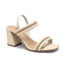 Salto bloco dakota feminino calce facil strass brilhante Salto bloco dakota feminino calce facil strass brilhante