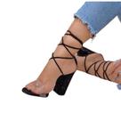 Salto Bloco Glitter Preto 9cm