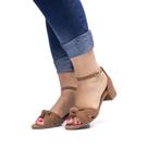 Salto Feminino 4,5cm Sandália Nó Bico Redondo Moda Casual JCL STORE Salto Feminino 4,5cm Sandália Nó Bico Redondo Moda Casual JCL STORE