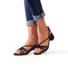 Salto Feminino 4,5cm Sandália Tiras Trançado Bico Redondo Verão Atemporal JCL STORE