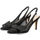 Saltos Manoloshow Slingback com bico pontiagudo em arco para mulheres Saltos Manoloshow Slingback com bico pontiagudo em arco para mulheres