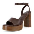 Saltos plataforma ANFEE Chunky High Heels, bico aberto para mulheres