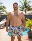 Samba Canção Short Pijama de Dormir Masculino Plus Size Estampado Personagens