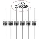 SAMIROB 6PCS 30SQ050 Diodo Schottky 30A 50V Axial para Painel Solar Proteção contra Reflow Paralelo