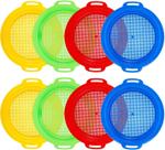 Sand Sifter Sieves Suwimut, pacote com 8, para brinquedos de praia para crianças