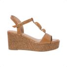 Sandália Anabela Plataforma Espadrille Boho Chic Pedraria Rafia Lançamento Verão