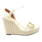 sandalia anabela vizzano feminina casual elegância