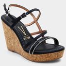 Sandália Anabela Vizzano Strass Feminina - Preto Sandália Anabela Vizzano Strass Feminina - Preto